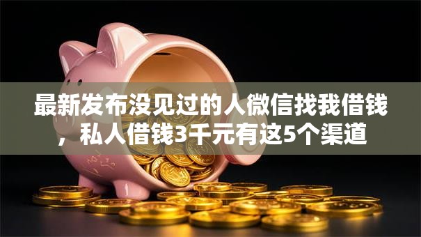 最新发布没见过的人微信找我借钱，私人借钱3千元有这5个渠道