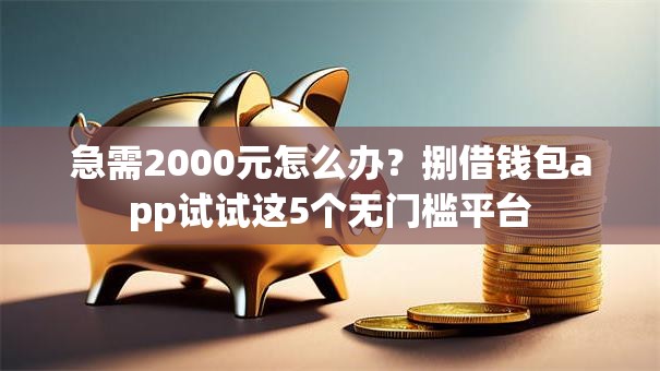 急需2000元怎么办？捌借钱包app试试这5个无门槛平台