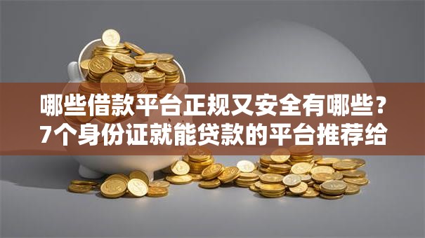 哪些借款平台正规又安全有哪些?7个身份证就能贷款的平台推荐给你 哪些借款平台正规又安全有哪些?7个身份证就能贷款的平台推荐给你