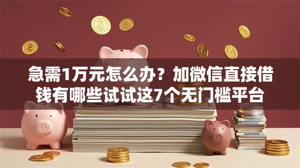 急需1万元怎么办?加微信直接借钱有哪些试试这7个无门槛平台 急需1万元怎么办?加微信直接借钱有哪些试试这7个无门槛平台