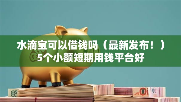 水滴宝可以借钱吗(最新发布!)5个小额短期用钱平台好 水滴宝可以借钱吗(最新发布!)5个小额短期用钱平台好