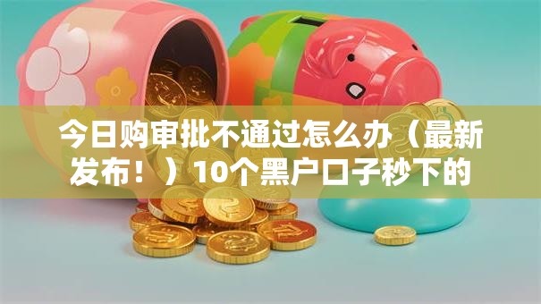 今日购审批不通过怎么办（最新发布！）10个黑户口子秒下的