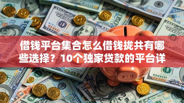 借钱平台集合怎么借钱拢共有哪些选择?10个独家贷款的平台详解 借钱平台集合怎么借钱拢共有哪些选择?10个独家贷款的平台详解