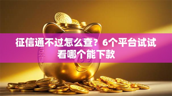 征信通不过怎么查?6个平台试试看哪个能下款 征信通不过怎么查?6个平台试试看哪个能下款