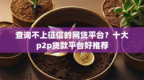 查询不上征信的网贷平台?十大p2p贷款平台好推荐 查询不上征信的网贷平台?十大p2p贷款平台好推荐