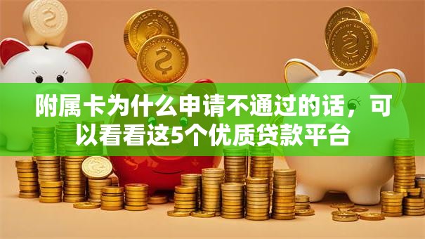 附属卡为什么申请不通过的话,可以看看这5个优质贷款平台 附属卡为什么申请不通过的话,可以看看这5个优质贷款平台