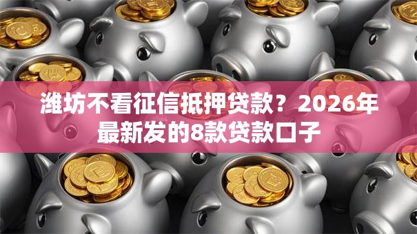 潍坊不看征信抵押贷款?2026年最新发的8款贷款口子 潍坊不看征信抵押贷款?2026年最新发的8款贷款口子