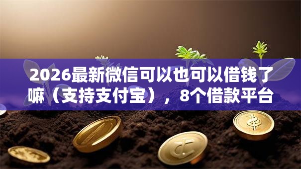2026最新微信可以也可以借钱了嘛(支持支付宝),8个借款平台好借钱又快又不看征信无私分享 2026最新微信可以也可以借钱了嘛(支持支付宝),8个借款平台好借钱又快又不看征信无私分享