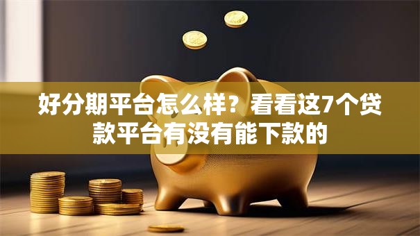 好分期平台怎么样?看看这7个贷款平台有没有能下款的 好分期平台怎么样?看看这7个贷款平台有没有能下款的