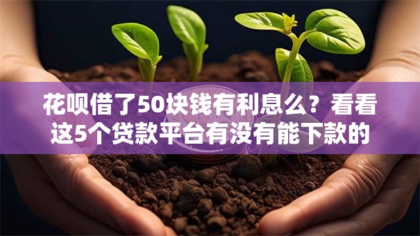 花呗借了50块钱有利息么？看看这5个贷款平台有没有能下款的