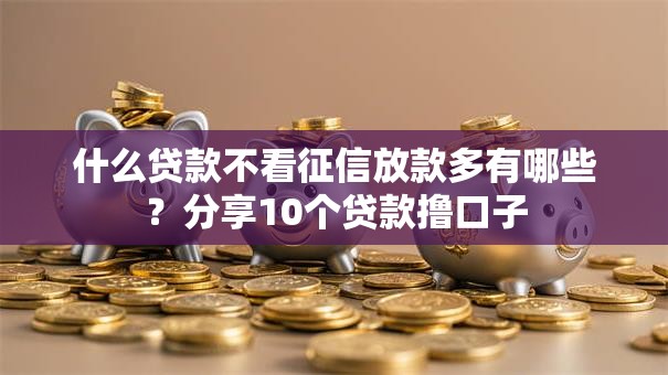 什么贷款不看征信放款多有哪些?分享10个贷款撸口子 什么贷款不看征信放款多有哪些?分享10个贷款撸口子