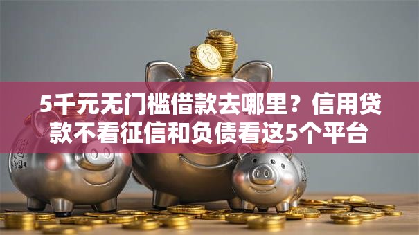 5千元无门槛借款去哪里?信用贷款不看征信和负债看这5个平台 5千元无门槛借款去哪里?信用贷款不看征信和负债看这5个平台