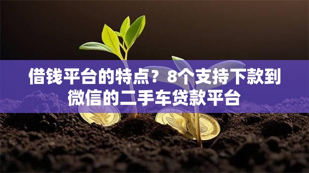 借钱平台的特点?8个支持下款到微信的二手车贷款平台 借钱平台的特点?8个支持下款到微信的二手车贷款平台