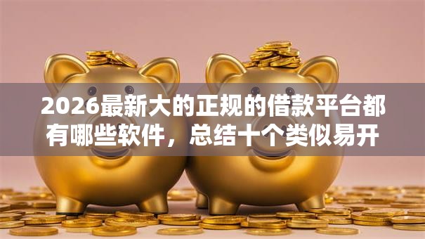 2026最新大的正规的借款平台都有哪些软件,总结十个类似易开花的贷款平台! 2026最新大的正规的借款平台都有哪些软件,总结十个类似易开花的贷款平台!