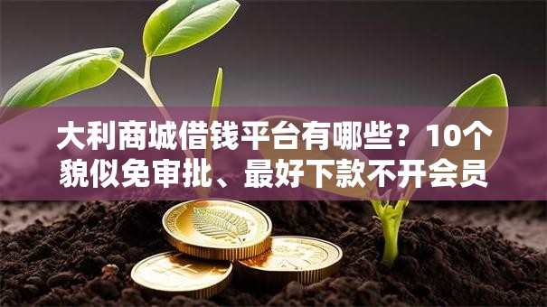 大利商城借钱平台有哪些?10个貌似免审批、最好下款不开会员的黑户借钱平台合集 大利商城借钱平台有哪些?10个貌似免审批、最好下款不开会员的黑户借钱平台合集