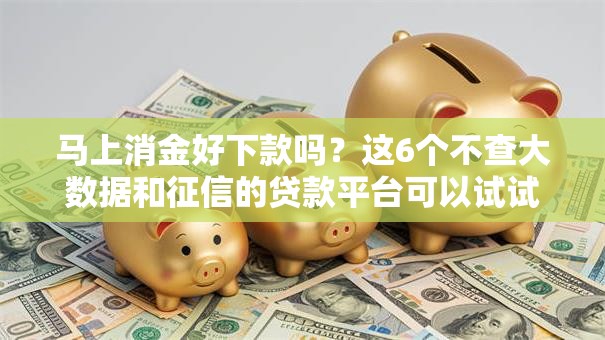 马上消金好下款吗?这6个不查大数据和征信的贷款平台可以试试 马上消金好下款吗?这6个不查大数据和征信的贷款平台可以试试
