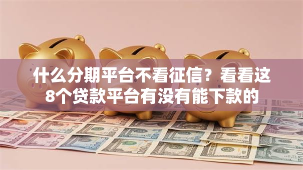 什么分期平台不看征信?看看这8个贷款平台有没有能下款的 什么分期平台不看征信?看看这8个贷款平台有没有能下款的