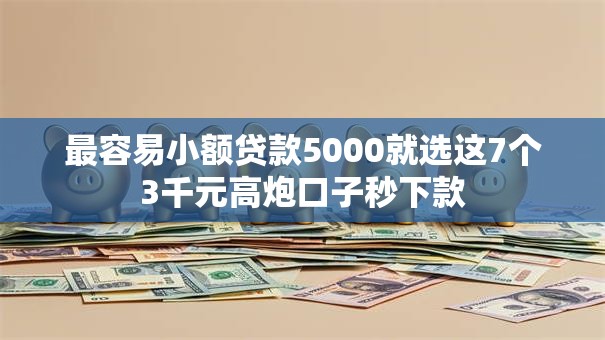 最容易小额贷款5000就选这7个3千元高炮口子秒下款