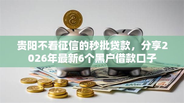 贵阳不看征信的秒批贷款，分享2026年最新6个黑户借款口子