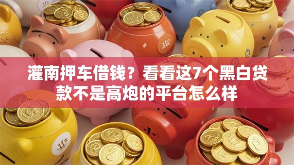 灌南押车借钱?看看这7个黑白贷款不是高炮的平台怎么样 灌南押车借钱?看看这7个黑白贷款不是高炮的平台怎么样