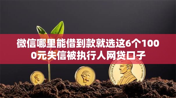 微信哪里能借到款就选这6个1000元失信被执行人网贷口子 微信哪里能借到款就选这6个1000元失信被执行人网贷口子