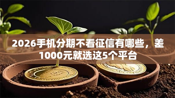 2026手机分期不看征信有哪些，差1000元就选这5个平台