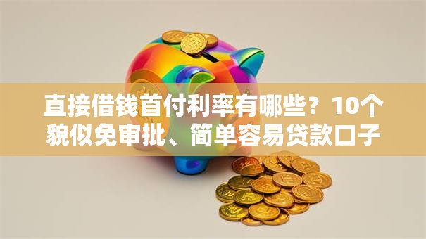 直接借钱首付利率有哪些?10个貌似免审批、简单容易贷款口子合集 直接借钱首付利率有哪些?10个貌似免审批、简单容易贷款口子合集