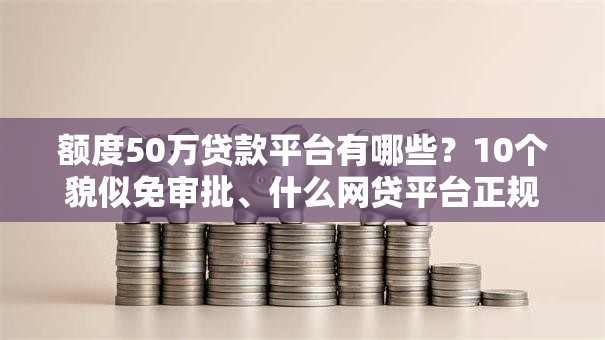 额度50万贷款平台有哪些?10个貌似免审批、什么网贷平台正规合集 额度50万贷款平台有哪些?10个貌似免审批、什么网贷平台正规合集