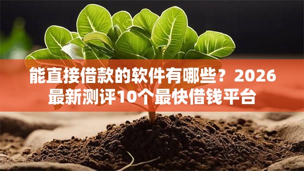 能直接借款的软件有哪些?2026最新测评10个最快借钱平台 能直接借款的软件有哪些?2026最新测评10个最快借钱平台