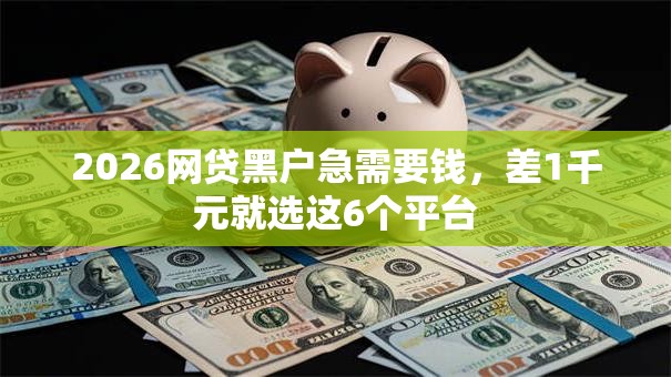 2026网贷黑户急需要钱，差1千元就选这6个平台
