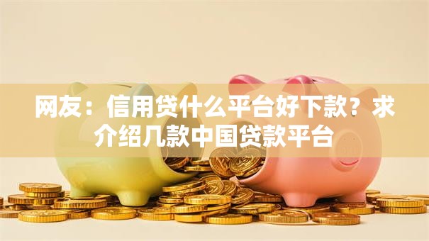 网友:信用贷什么平台好下款?求介绍几款中国贷款平台 网友:信用贷什么平台好下款?求介绍几款中国贷款平台