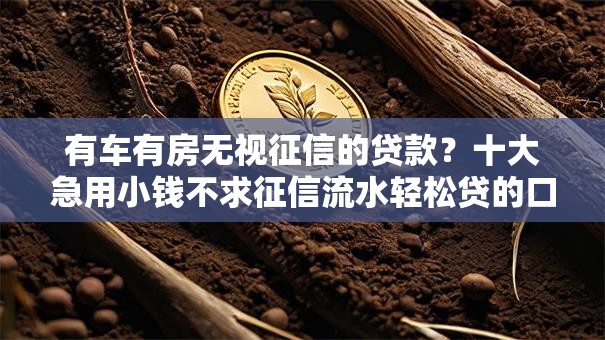 有车有房无视征信的贷款？十大急用小钱不求征信流水轻松贷的口子推荐