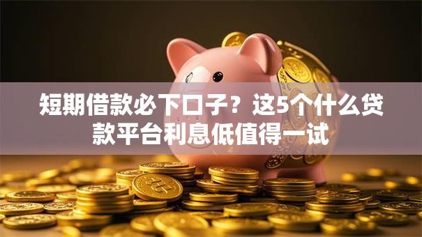 短期借款必下口子？这5个什么贷款平台利息低值得一试