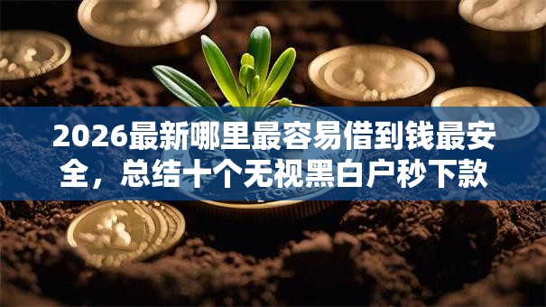 2026最新哪里最容易借到钱最安全，总结十个无视黑白户秒下款口子软件！