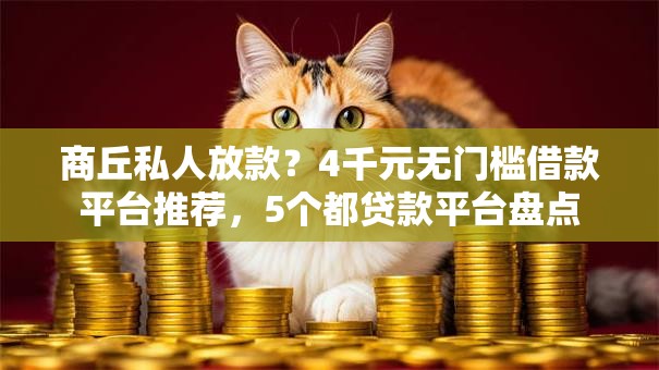 商丘私人放款？4千元无门槛借款平台推荐，5个都贷款平台盘点