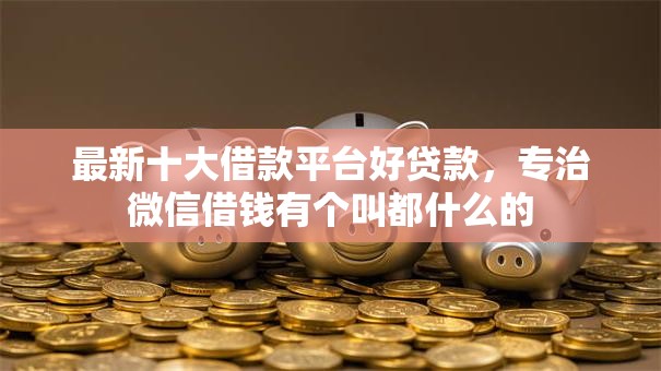 最新十大借款平台好贷款,专治微信借钱有个叫都什么的 最新十大借款平台好贷款,专治微信借钱有个叫都什么的