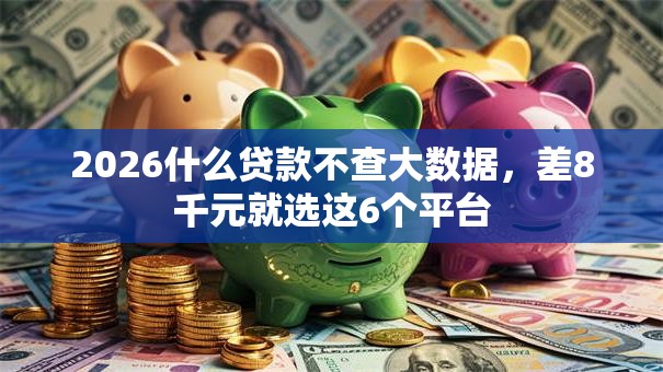 2026什么贷款不查大数据,差8千元就选这6个平台 2026什么贷款不查大数据,差8千元就选这6个平台