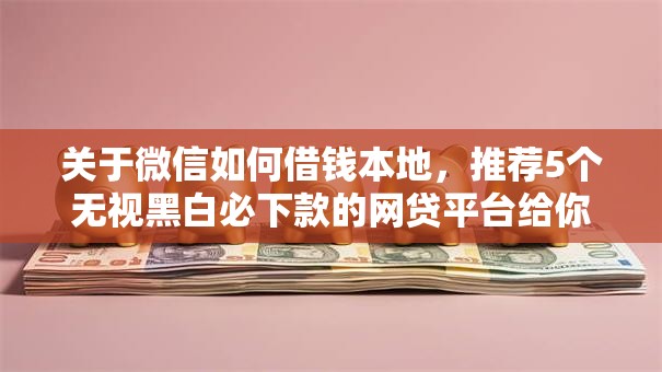 关于微信如何借钱本地,推荐5个无视黑白必下款的网贷平台给你 关于微信如何借钱本地,推荐5个无视黑白必下款的网贷平台给你