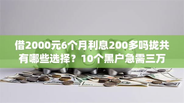 借2000元6个月利息200多吗拢共有哪些选择?10个黑户急需三万秒到的的app详解 借2000元6个月利息200多吗拢共有哪些选择?10个黑户急需三万秒到的的app详解