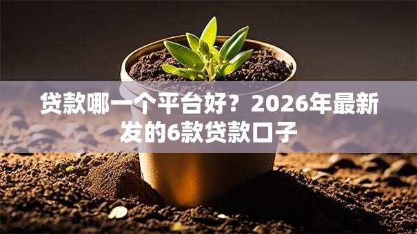 贷款哪一个平台好？2026年最新发的6款贷款口子