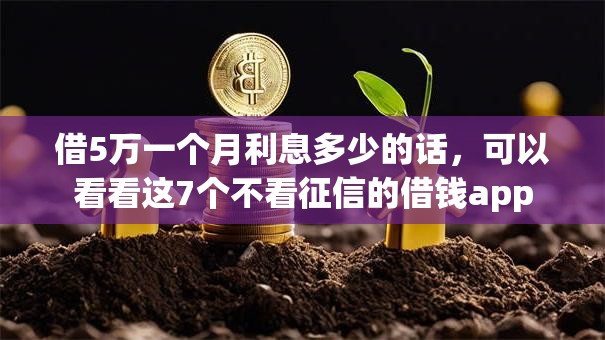 借5万一个月利息多少的话，可以看看这7个不看征信的借钱app