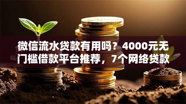 微信流水贷款有用吗？4000元无门槛借款平台推荐，7个网络贷款平台哪家好盘点