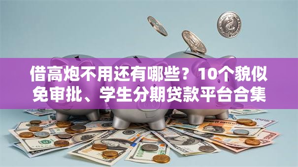 借高炮不用还有哪些？10个貌似免审批、学生分期贷款平台合集