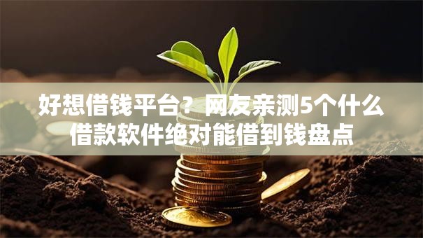 好想借钱平台?网友亲测5个什么借款软件绝对能借到钱盘点 好想借钱平台?网友亲测5个什么借款软件绝对能借到钱盘点
