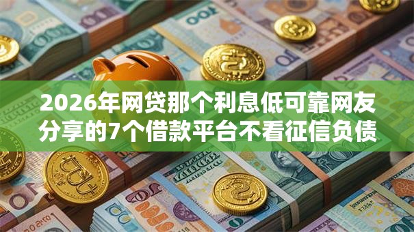 2026年网贷那个利息低可靠网友分享的7个借款平台不看征信负债我觉得不错！