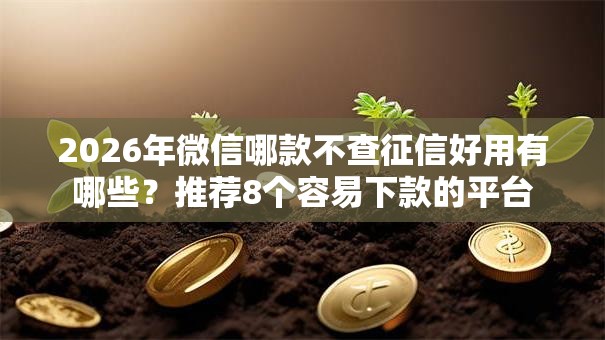 2026年微信哪款不查征信好用有哪些？推荐8个容易下款的平台
