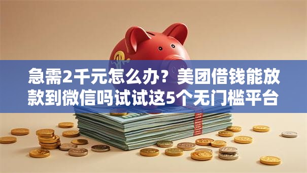 急需2千元怎么办？美团借钱能放款到微信吗试试这5个无门槛平台