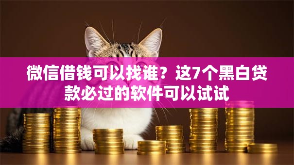 微信借钱可以找谁?这7个黑白贷款必过的软件可以试试 微信借钱可以找谁?这7个黑白贷款必过的软件可以试试