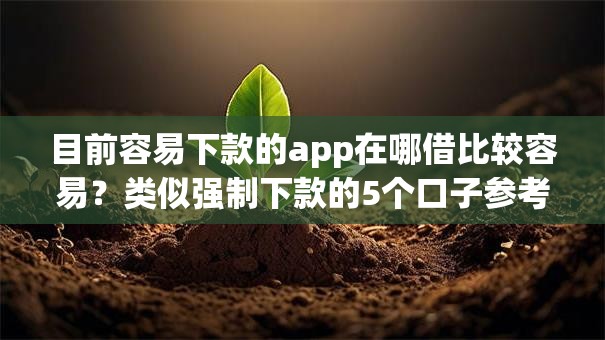 目前容易下款的app在哪借比较容易?类似强制下款的5个口子参考 目前容易下款的app在哪借比较容易?类似强制下款的5个口子参考