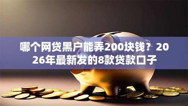哪个网贷黑户能弄200块钱?2026年最新发的8款贷款口子 哪个网贷黑户能弄200块钱?2026年最新发的8款贷款口子